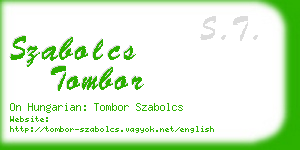 szabolcs tombor business card